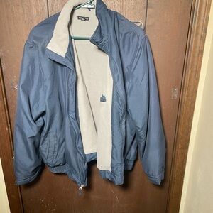 George Men's Windbreaker in Navy and Gray